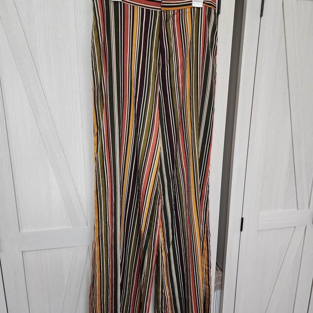 Striped Multicolor Boot Cut Pants